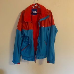 Blue and Red Vintage North Face Jacket